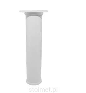 Nóżka meblowa fi32, H150mm, regulacja, biały połysk