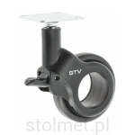 Kółko meblowe STRADA 60mm z hamulcem, czarne