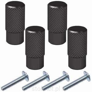 Gałka meblowa VENDE A-1682, czarny mat, 4 sztuki AMZ