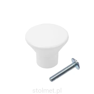 Gałka meblowa sydney A-400, biały połysk