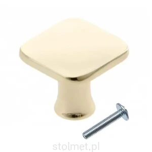 Gałka uchwyt meblowy PIAZZA, Mosiądz