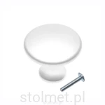 Gałka meblowa UDINE, fi 29mm, biały mat