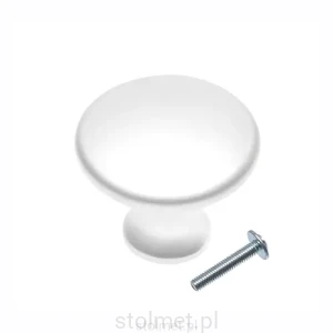 Gałka meblowa UDINE, fi 29mm, biały mat