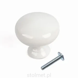 Gałka meblowa TORONTO A-823, biały połysk