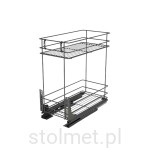 Kosz Cargo mini, regulacja 3D, 300 mm, 2 półki, Cichy domyk, Antracyt 