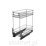 Kosz Cargo mini, regulacja 3D, 500 mm, 2 półki, Cichy domyk, Antracyt