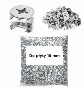 Złącze mimośrodowe mimośród do płyty 16 mm 1000 szt.