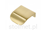Uchwyt meblowy krawędziowy FIORD, złoty mosiądz, 32 mm