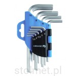 Klucze imbusowe sześciokątne CrV zestaw 9 sztuk