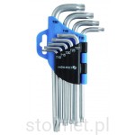 Klucze Torx CrV zestaw 9 sztuk 