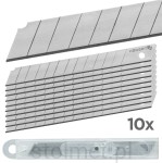 Ostrza nożyki łamane wymienne 9 mm, stal SK5, 10 sztuk