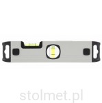 Poziomica poziomnica waserwaga aluminiowa 23cm, 3 libelki, widok pionowy