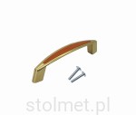 Uchwyt meblowy TILIA C-113, złoty połysk + wiśnia, 96mm  