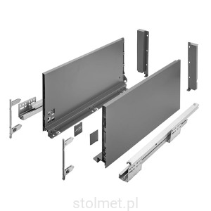 Szuflada AXIS PRO, L-350, Bardzo wysoka, H-200, Antracyt, 40 kg