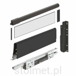 Szuflada HAFELE MATRIX S35, L-450, Szklane boki, Wysoka H-199, Czarny, 35kg