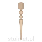 Noga stołowa drewniana, Crystal 730 mm