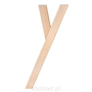 Noga stołowa drewniana, wzór Y, 730 mm