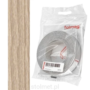 Obrzeże papierowe z klejem, na żelazko 21mm x 5m, Dąb Sonoma 858