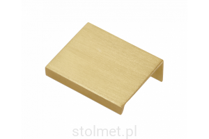 Uchwyt meblowy krawędziowy HEXI, złoty szczotkowany, 50mm