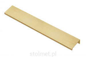 Uchwyt meblowy krawędziowy HEXI, złoty szczotkowany, 150mm  