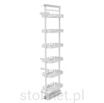 Kosz Cargo Maxi BOX, 300 mm, 6 półek, pełny wysuw, cichy domyk, biały mat