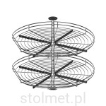 Kosz obrotowy kuchenny do szafki narożnej 3/4, Grafit, fi750