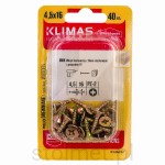 Wkręty hartowane konfirmaty do drewna, fi 4.5x16 mm, blister 40 szt. WKRĘT-MET