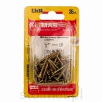 Wkręty hartowane konfirmaty do drewna, fi 3.5x30 mm, blister 35 szt. WKRĘT-MET