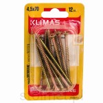 Wkręty hartowane konfirmaty do drewna, fi 4.5x70 mm, blister12 szt. WKRĘT-MET