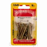 Wkręty hartowane konfirmaty do drewna, fi 5.0x40 mm, blister 16 szt. WKRĘT-MET