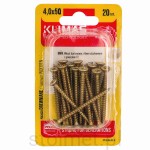 Wkręty hartowane konfirmaty do drewna, fi 4.0x50 mm, blister 20 szt. WKRĘT-MET