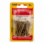 Wkręty hartowane konfirmaty do drewna, fi 5.0x45mm, blister 15 szt. WKRĘT-MET