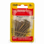 Wkręty hartowane konfirmaty do drewna, fi 3.5x45 mm, blister 25 szt. WKRĘT-MET
