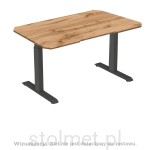 Nogi do biurka, stelaż biurka, elektryczna regulacja FUTURO II H-62-127 cm, Czarny 