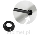 Rozeta rozetka drążka fi 25, mocowanie drążka, Czarny mat