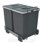 Kosz na śmieci do szafki 40 cm Ecofil, 2 x 18L