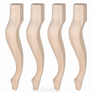 Noga stołowa drewniana Buk 730 mm styl LUDWIK 1, 4 sztuki