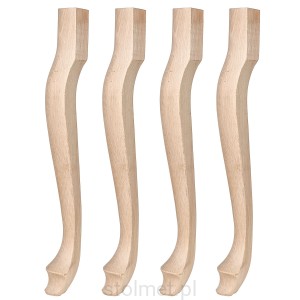  Noga stołowa drewniana Buk 580 mm styl LUDWIK 3, 4 sztuki