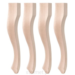 Noga stołowa drewniana Buk 350 mm styl LUDWIK 42/35, 4 sztuki