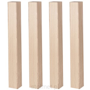 Noga meblowa do stołu kwadrat 60x60x720 drewno drewniana buk, 4 sztuki
