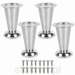 Nóżka meblowa BD-780, stalowa, chrom połysk, 107 mm, 4 SZTUKI