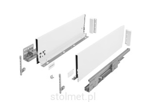 Szuflada HAFELE MATRIX Slim, 550 mm, średnia H-135, Biały, 35kg