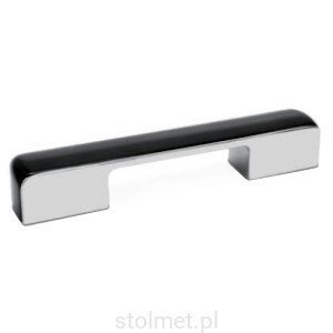 Uchwyt meblowy TWIN, chrom połysk, czarny, 160mm - WYPRZEDAŻ