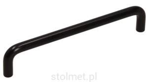 Uchwyt meblowy US10, czarny mat, 128mm 