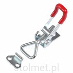 Klamra zamykająca, zaczep, zatrzask, zamek burty, złącze do stołów regulowane z gumą