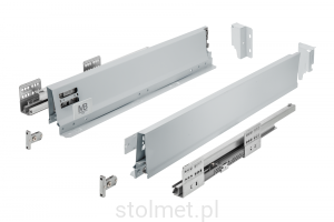 Szuflada GTV MODERN BOX PRO, H=84 mm, L=450 mm, cichy domyk, pełny wysuw, szary