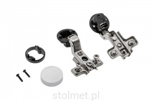 Zawias GTV CIG wpuszczany, do szkła, H=0, ze sprężyną, prowadnik, zaśl. okr., slide-on, z euro, chr.