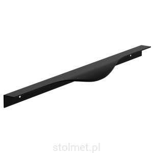 Uchwyt meblowy krawędziowy LEXA, Czarny mat, 396mm