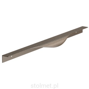 Uchwyt meblowy krawędziowy LEXA, Anoda szczotkowana, 396mm