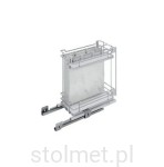 Kosz Cargo Sige, 300 mm, 40kg, 2 poziomowy z pojemnikiem na chleb, cichy domyk, chrom